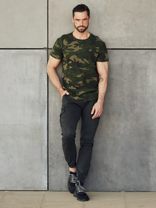 Camiseta de camuflaje para hombre color caqui Bolf S807