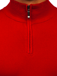 Suéter con cuello alto para hombre color rojo Bolf YY08