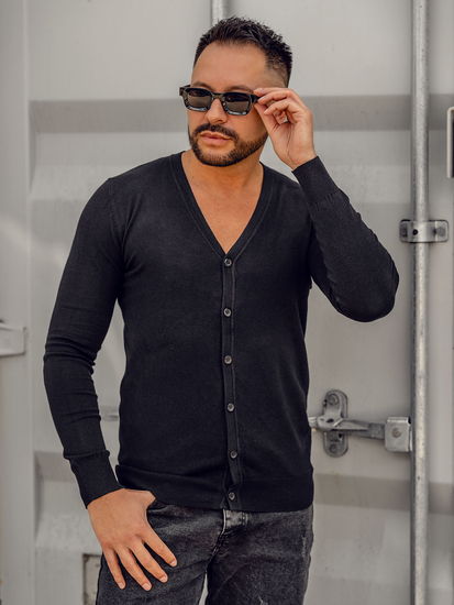 Cárdigan para hombre Negro Bolf YY06A