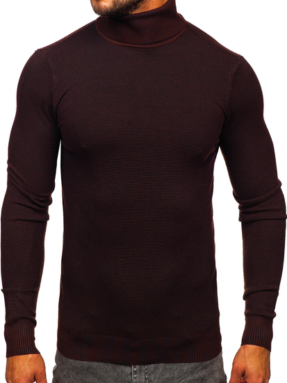 Jersey de cuello vuelto para hombre marrón Bolf W2-20125