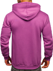 Sudadera tipo canguro con capucha para hombre violeta Bolf 1004