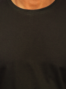Camiseta lisa de algodón color caqui para hombre Bolf 192397