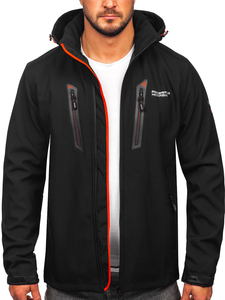 Chaqueta softshell para hombre negro-rojo Bolf WX086A