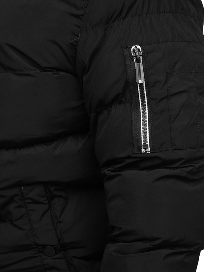 Chaqueta acolchada de invierno para hombre color negro Bolf 6971