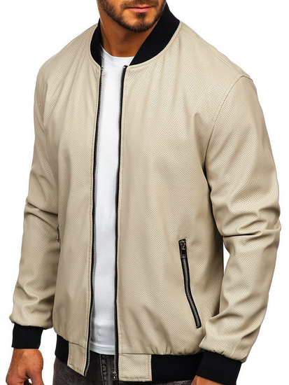 Chaqueta de cuero para hombre crudo Bolf 6124