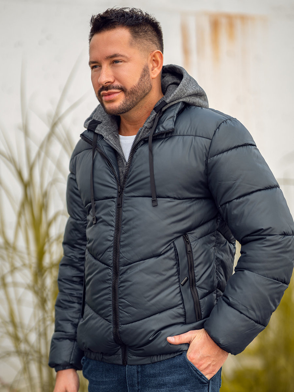 Chaqueta acolchada de invierno para hombre grafito Bolf B2906