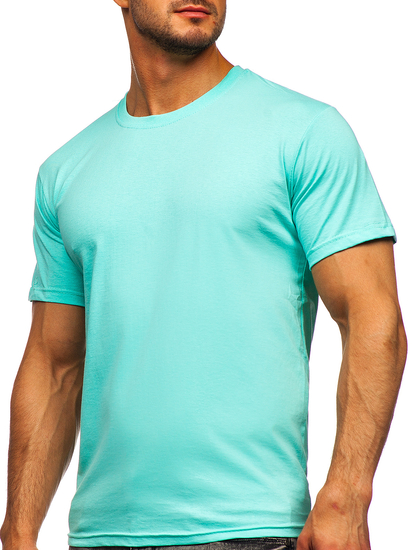 Camiseta lisa de algodón color menta para hombre Bolf 192397