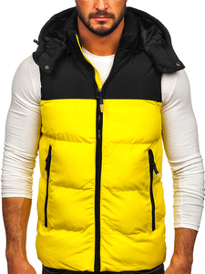 Chaleco acolchado con capucha para hombre amarillo Bolf 1189