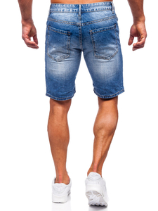 Pantalón corto vaquero para hombre azul oscuro Bolf RJ953