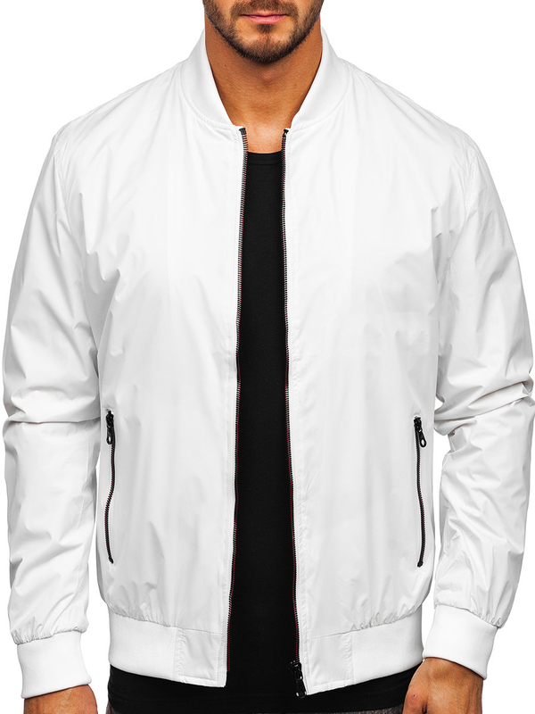 Chaqueta bomber de entretiempo para hombre blanco Bolf 7116
