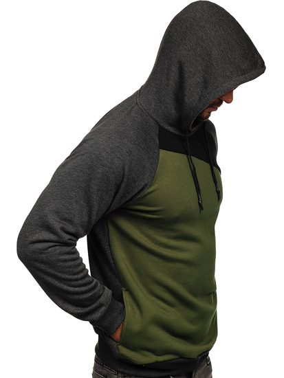 Sudadera con capucha para hombre caqui Bolf BF-28S