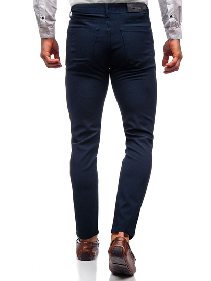 Pantalón chino de tela para hombre color azul oscuro Bolf 0004