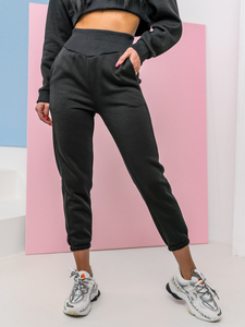 Conjunto de chándal oversize de dos piezas para mujer negro Bolf 8C68