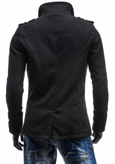 Abrigo de hombre negro Bolf 8853C