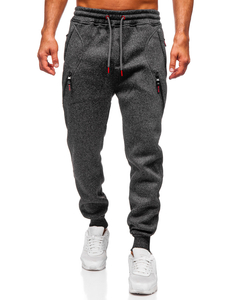 Pantalón forrado de chándal jogger para hombre grafito Bolf Q1104