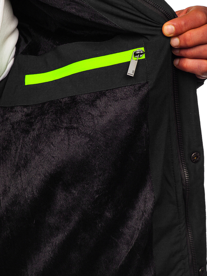 Chaqueta acolchada de invierno para hombre negro Bolf 22M55