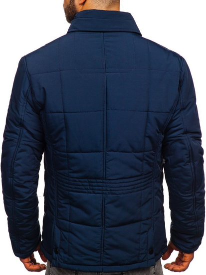 Chaqueta de entretiempo elegante para hombre azul oscuro Bolf 1976
