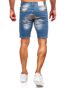 Pantalón corto vaquero para hombre azul oscuro Bolf 0585