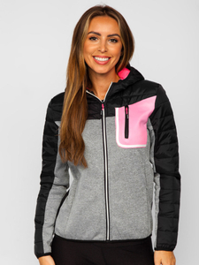 Sudadera deportiva con capucha para mujer color negro Bolf KSW4006A1