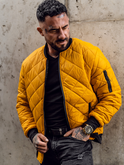 Chaqueta de entretiempo bomber para hombre camel Bolf MY-01