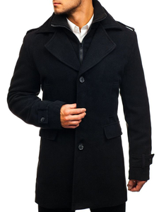 Abrigo de invierno para hombre negro Bolf 1808