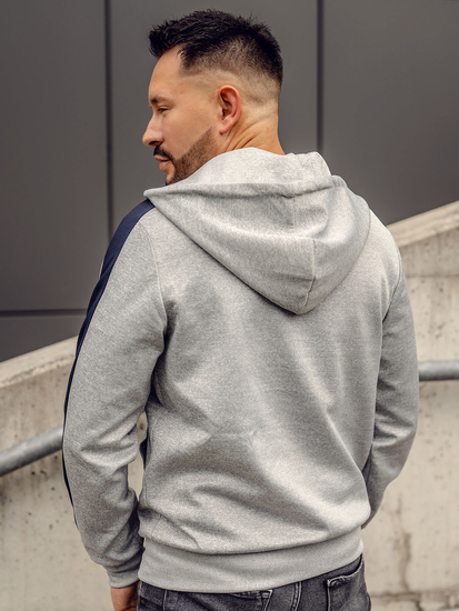 Suaddaera abierta con capucha para hombre gris Bolf 27B8121