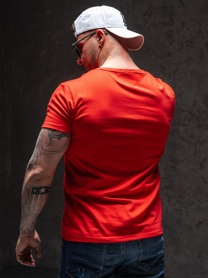 Camiseta estampada para hombre color rojo Bolf Y70015