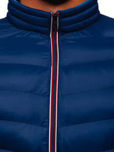 Chaqueta deportiva de invierno acolchada para hombre azul oscuro Bolf 1100