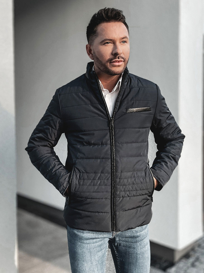 Chaqueta acolchada de entretiempo para hombre color azul oscuro Bolf 22M12