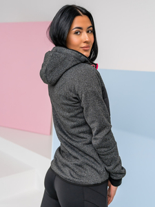 Sudadera deportiva para mujer negra Bolf KSW4002