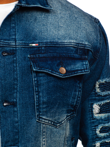 Chaqueta vaquera para hombre azul oscuro Bolf MJ523BS