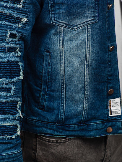 Chaqueta vaquera para hombre azul oscuro Bolf MJ523BS