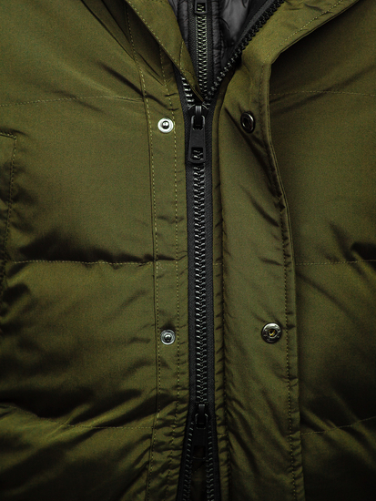 Chaqueta parka acolchada de invierno para hombre caqui Bolf 5M790