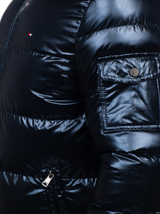 Chaqueta deportiva acolchada oversize de invierno para hombre azul oscuro Bolf EX2138B