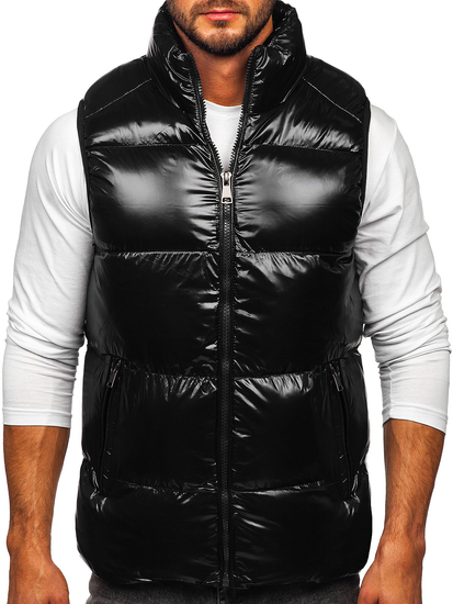 Chaleco acolchado grueso para hombre negro Bolf 9968