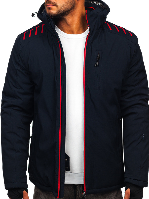 Chaqueta de invierno para hombre azul oscuro Bolf 6580