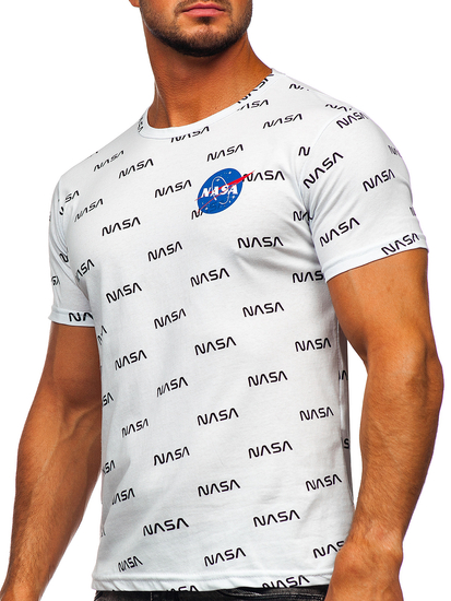 Camiseta de manga corta con impresión para hombre blanco Bolf 14950