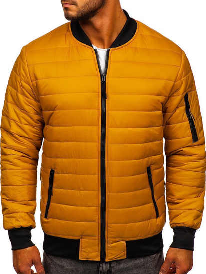 Chaqueta de entretiempo bomber para hombre camel Bolf MY-02