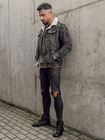 Chaqueta vaquera para hombre grafito Bolf 1109