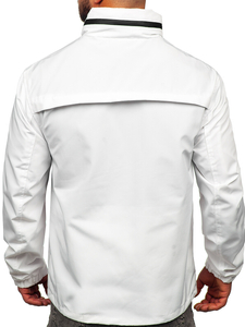Chaqueta de entretiempo con capucha escondida para hombre blanco Bolf 5M3105