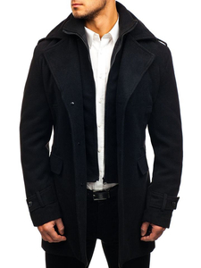 Abrigo de invierno para hombre negro Bolf 1808