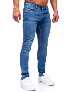 Pantalón vaquero regular fit para hombre azul oscuro Bolf 3434
