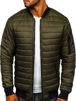 Chaqueta acolchada de entretiempo bomber para hombre caqui Bolf MY-02A