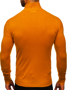 Suéter con cuello alto para hombre color camel Bolf YY08