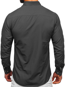 Camisa de manga larga para hombre grafito Bolf 3762
