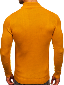 Jersey con cuello alto para hombre color camel Bolf 4600