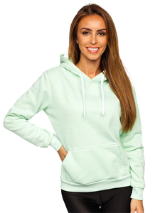 Sudadera tipo canguro para mujer menta claro Bolf W02B