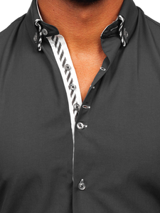 Camisa de manga larga para hombre grafito Bolf 3762