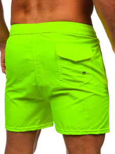 Pantalón corto de baño para hombre amarillo y fluorescente Bolf XL018