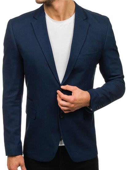 Americana elegante para hombre azul oscuro Bolf 1050